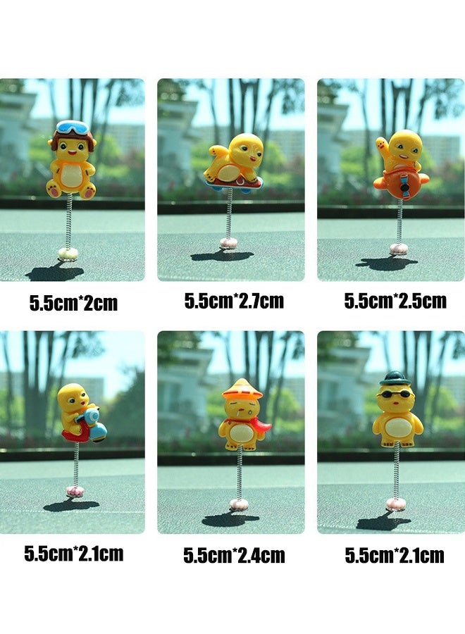 Small Decorative Figurines Set for Car Dashboard, Desk & Home – Miniature Interior Decor Accents (Yellow Dragon Babies Set of 6) - Image 4