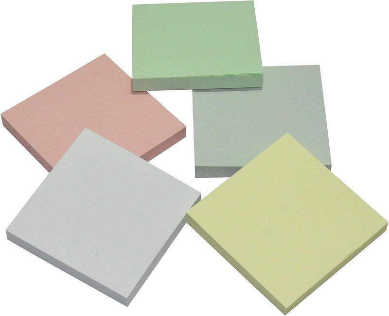 FIS Sticky Note Pads, 5 Assorted Pastel Colors, 500 Sheets, 3 x 3 Inch Size - FSPO335CP500 - Image 2