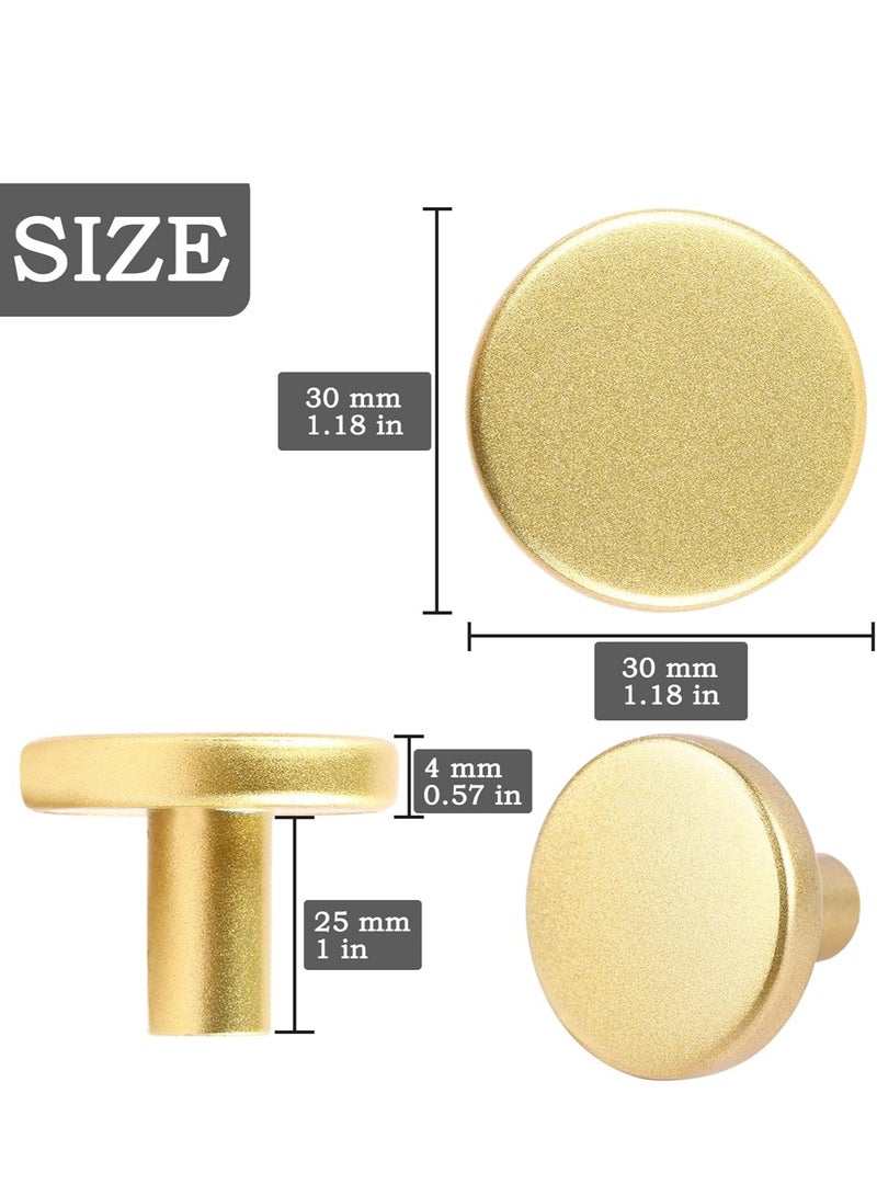 Loquat 8 Pack Round Cabinet Knobs, Drawer Handle Pulls for Kitchen, Bathroom, Dresser - Image 2