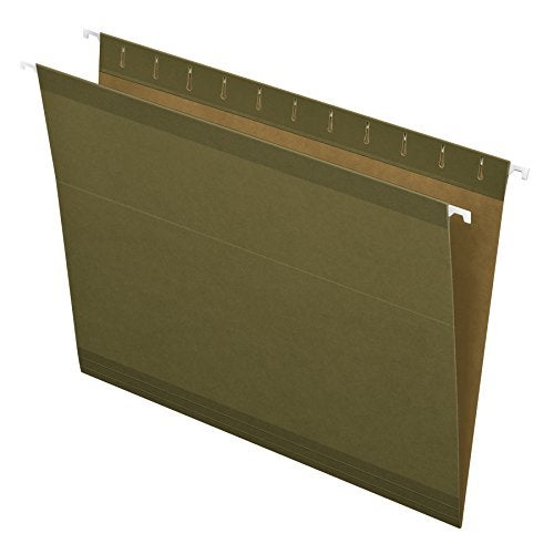 Pendaflex 415215 Hanging File Folders, No Tabs, letter, Green - Image 1