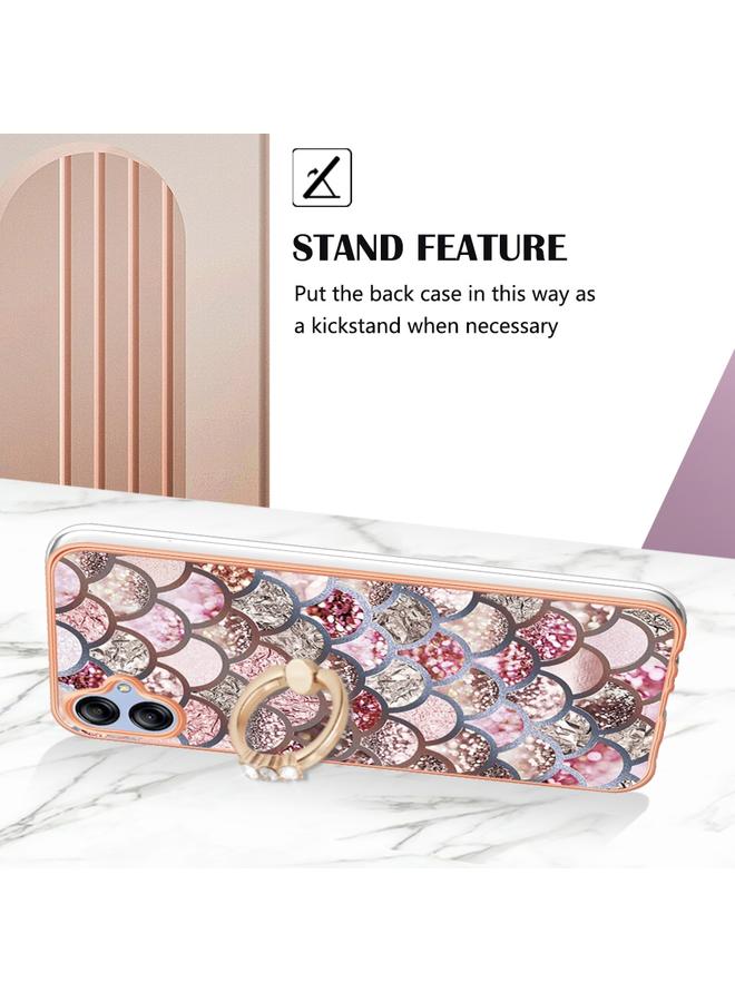 S-TOP Case For Samsung Galaxy A04e Electroplating IMD TPU Phone Case with Ring - Image 3