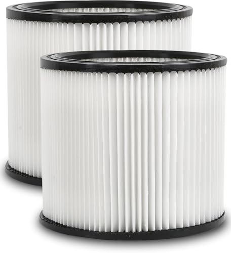 Hihoelar 90304 Replacement Filter for Shop Vac 90304 90350 90333 90585 5 Gallon and Above WetDry Vacuum Cleaners 2 replacement filter2 lids - Image 3