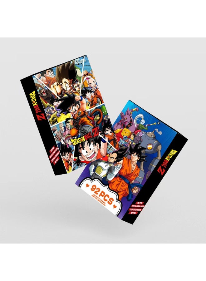 NIBEMINENT 92 قطعة بطاقات لومو مزدوجة الجوانب كرتون دراجون بول لهواة الجمع هدايا - Image 2