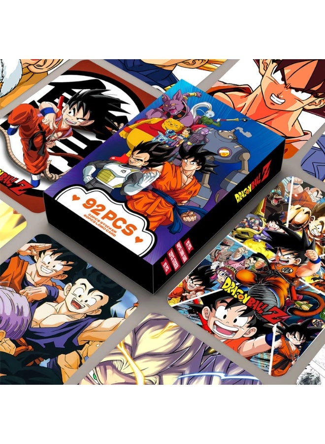 NIBEMINENT 92 قطعة بطاقات لومو مزدوجة الجوانب كرتون دراجون بول لهواة الجمع هدايا - Image 1