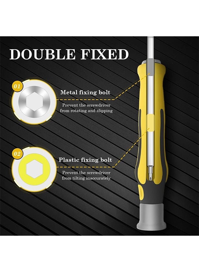 Premium 6-In-1 Mini Screwdrivers Set, Small Screwdriver Sets, Multipurpose Turn Screw, Household Small Driver, Detachable Handle, Alloy Steel Material, SH-083, 12 Sizes - Image 5