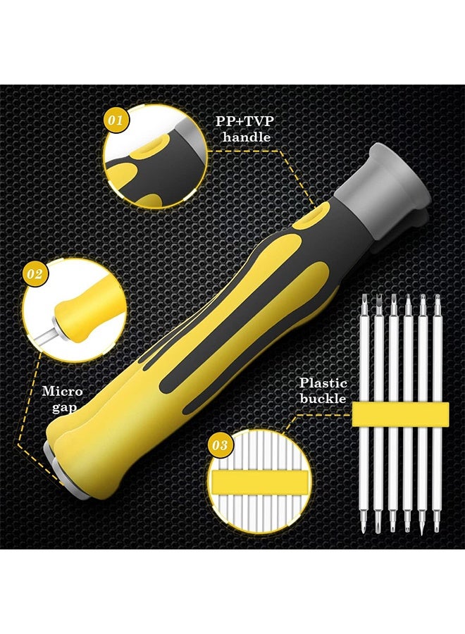 Premium 6-In-1 Mini Screwdrivers Set, Small Screwdriver Sets, Multipurpose Turn Screw, Household Small Driver, Detachable Handle, Alloy Steel Material, SH-083, 12 Sizes - Image 4