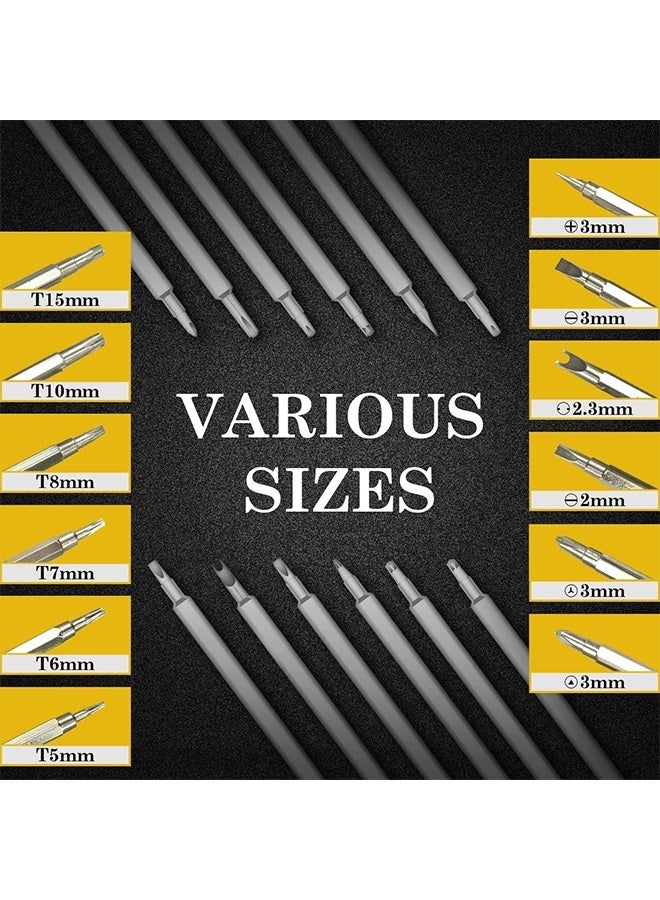 Premium 6-In-1 Mini Screwdrivers Set, Small Screwdriver Sets, Multipurpose Turn Screw, Household Small Driver, Detachable Handle, Alloy Steel Material, SH-083, 12 Sizes - Image 2