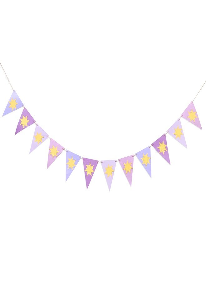 WAWOO Highchair Banner - Purple Sun Flag Banner, Hanging Bunting Banner, Birthday Party Decoration - Image 1