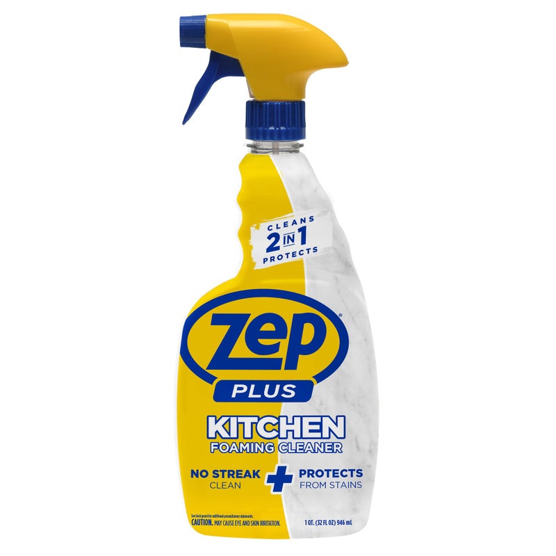 Zep Plus Kitchen Foaming Cleaner - 32 FL OZ - R54412-2-in-1 benefits clean while protecting surfaces from stains and stuck-on grime - Image 1