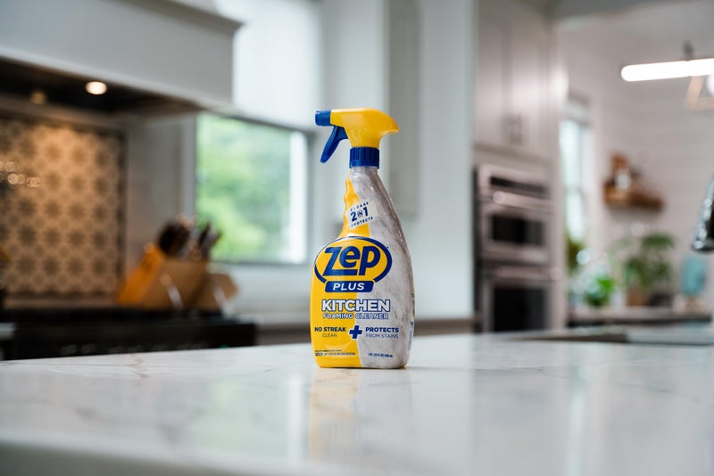 Zep Plus Kitchen Foaming Cleaner - 32 FL OZ - R54412-2-in-1 benefits clean while protecting surfaces from stains and stuck-on grime - Image 2