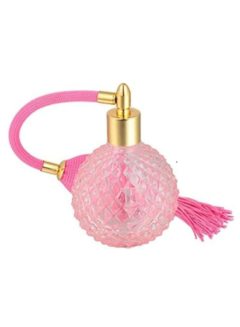 Oasisgalore 100ml Pink Glass Refillable Perfume Spray Bottle, Vintage Atomizer, Holiday Gift - Image 2