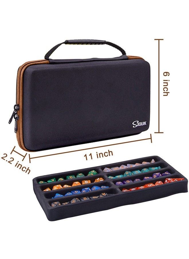 SIQUK - Dice Case Dnd Dice Box Dice Storage Case Dice Organizer Holder With Handle Removable Slotted Tray Holds 8 Sets Dnd Dice For Dungeons & Dragons And Other Rpg Table Games Camel - Image 1