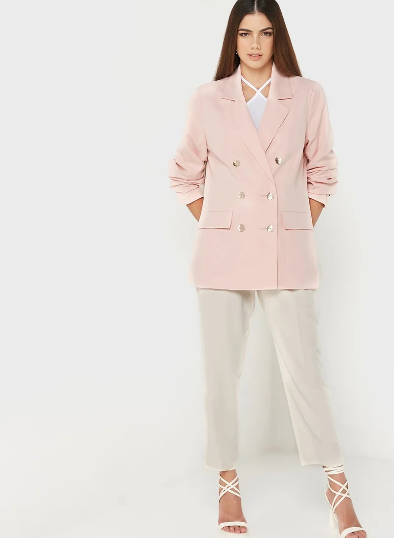 Miss Selfridge Belt Detail High Waist Pants