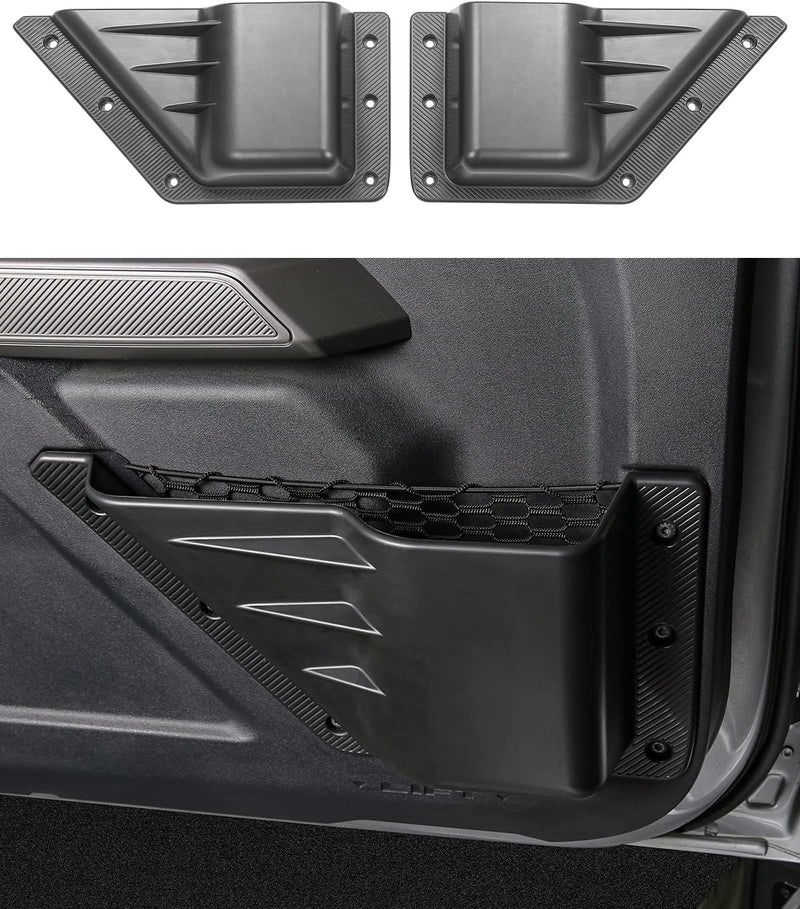 Ecarzo Front Storage Pockets Box for 2021-2023 Ford Bronco 4 Door Cup Holder Side Organizer Storage Expansion Interior Accessories 2 PCS - Image 1