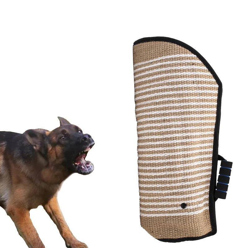 Morezi Dog Bite Sleeve Training Large Dogs, Strong Jute Training Equipment, Fit Pit Bull German Shepherd K9, Puppy Young Dogs Safe Padded Biting Playing Tugging Toy for Either Arm - Black - Image 2