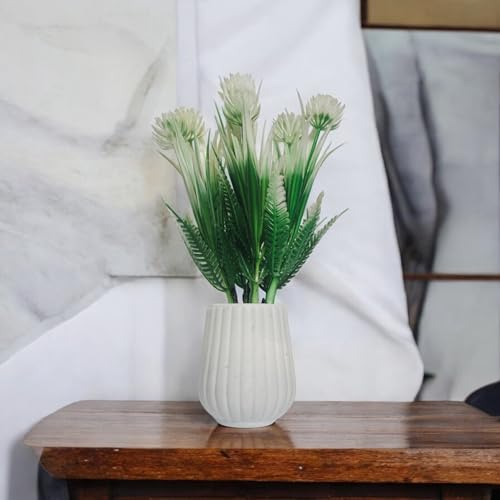 Flora Planet Artificial Plants with Pot for Home Decor, Realistic Looking Home Decoration Items for Living Room, Decor, Durable Plastic, Multi Variety, No Maintenance, 5cm X 14cm, Pack of 4 (4, Oval) - Image 5