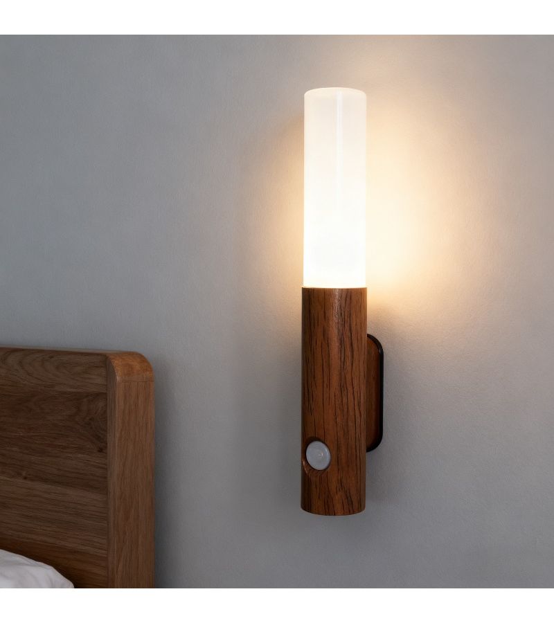 عبوة من 3 قطع من أضواء LED ليلية سوداء تعمل بالحركة، قابلة للشحن، ضوء حائط مغناطيسي للممر وغرفة النوم والدرج والحمام - Image 4