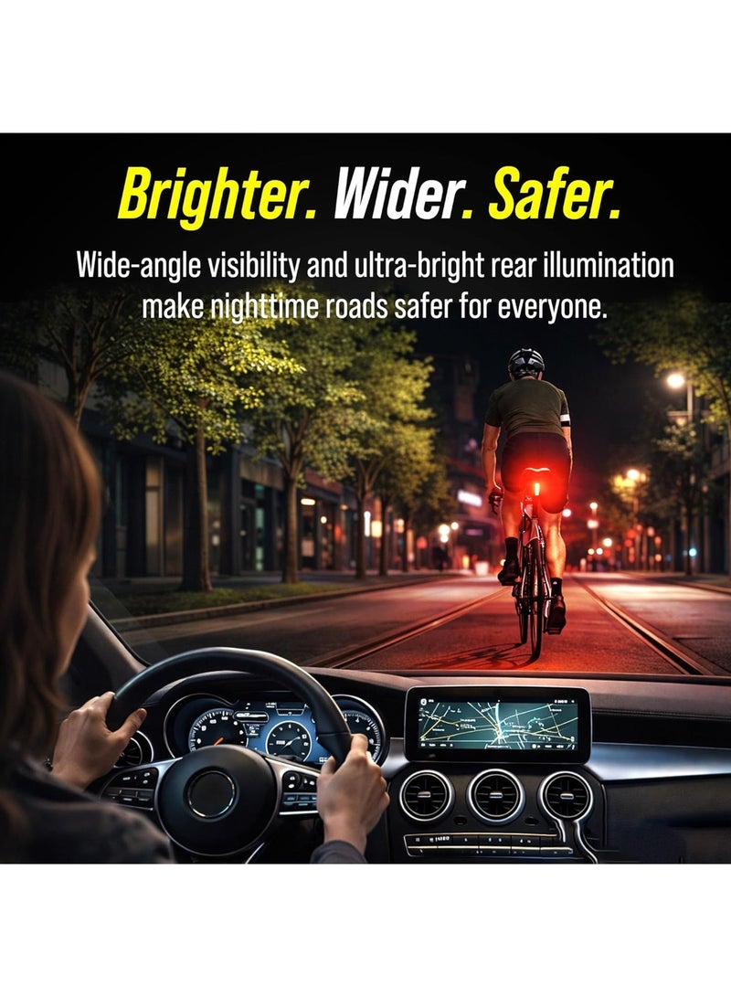 USB-C Rechargeable Bike Tail Light 2 Pack, Bright Bicycle Rear Cycling Safety Flashlight Accessories for Night Riding, 4 Light Modes for Adults Kids Men Women Road Mountain - Image 5
