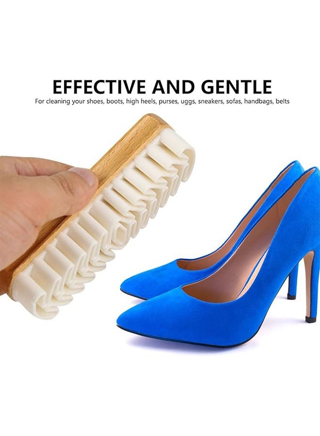 قطعتان من فرشاة أحذية الثلج المصنوعة من جلد الغزال، منظف أحذية من جلد الغزال غير اللامع، منظف لتنظيف أحذية الملابس والعناية بالأحذية - Image 3