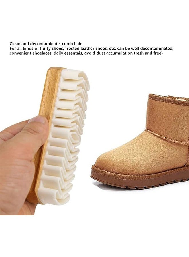 قطعتان من فرشاة أحذية الثلج المصنوعة من جلد الغزال، منظف أحذية من جلد الغزال غير اللامع، منظف لتنظيف أحذية الملابس والعناية بالأحذية - Image 4