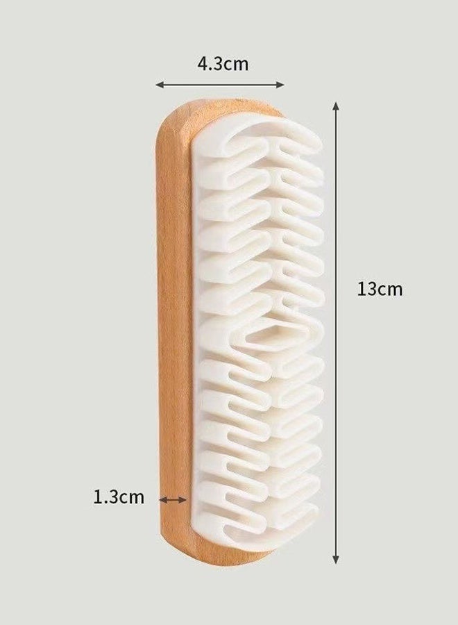 قطعتان من فرشاة أحذية الثلج المصنوعة من جلد الغزال، منظف أحذية من جلد الغزال غير اللامع، منظف لتنظيف أحذية الملابس والعناية بالأحذية - Image 2