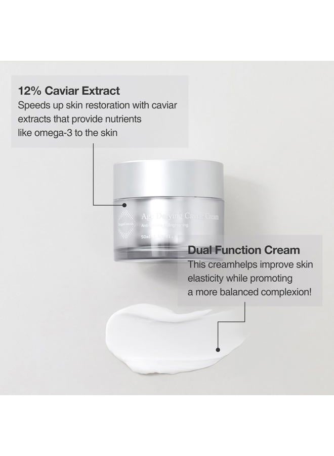 OxygenCeuticals Age Defying Caviar Cream – Premium Anti-Aging Moisturizer with 12% Caviar Extract and Glutathione for Face and Neck (50ml/1.69 oz) - Image 2