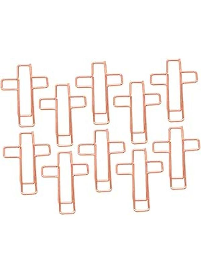 Metal Cross Paper Clips 10pcs Colored Decorative for Office School Supplies Organizing Folders Books Documents - Image 1