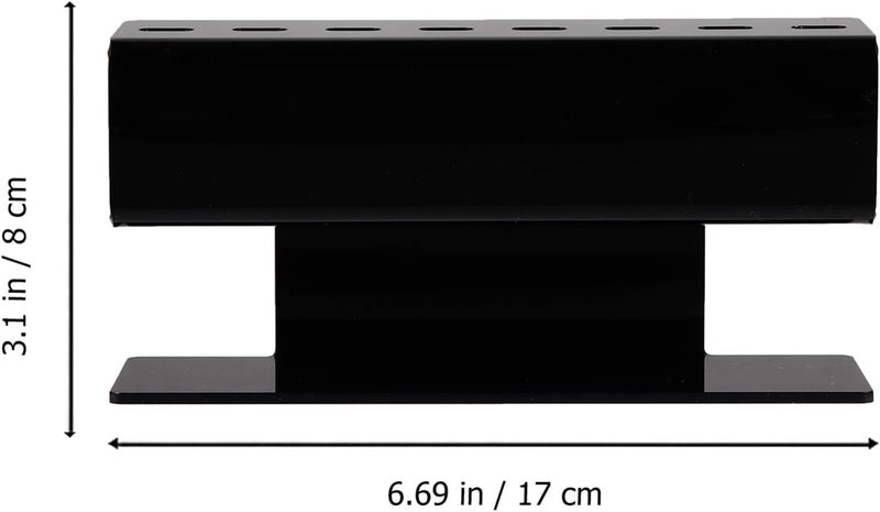 TPGP FRCOLOR 8 Holes Tweezer Stand Holder - Acrylic Lash Extension Supplies Organizer (Black) - Image 2