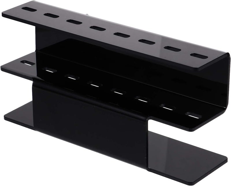 TPGP FRCOLOR 8 Holes Tweezer Stand Holder - Acrylic Lash Extension Supplies Organizer (Black) - Image 1