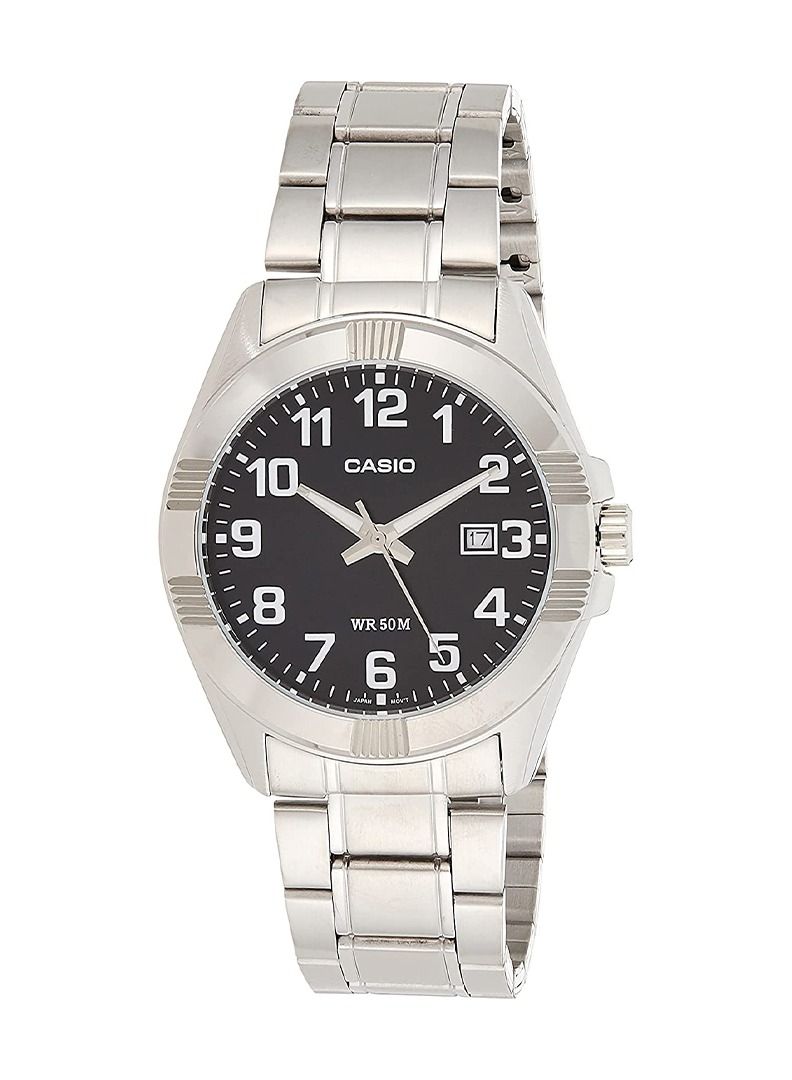 CASIO Men's Stainless Steel Analog Quartz Watch MTP-1308D-1BVDF - Silver - Image 1