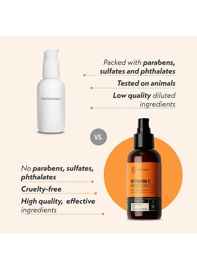 Eve Hansen - Eve Hansen Vitamin C Face Moisturizer - Lightweight Hydrating Cream with Vitamin B, Green Tea, Jojoba Oil - Cruelty-Free & Natural Ingredients - 4 oz - Image 1