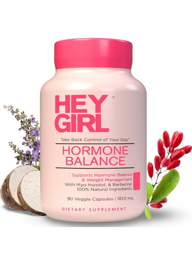HEY GIRL NUTRITION Hey Girl Hormone Balance for Women - 12in1 for Menopause, PCOS, PMS, Mood, Hot Flash, Hormonal Support- w Myo-Inositol, Berberine, Maca Root, Black Cohosh, DIM, Dong Quai - Image 1