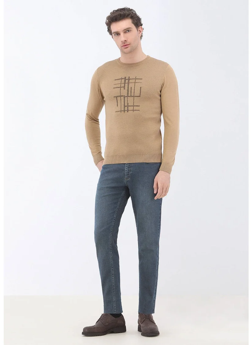 كيب Camel Hair Crew Neck Wool Blend Knitwear