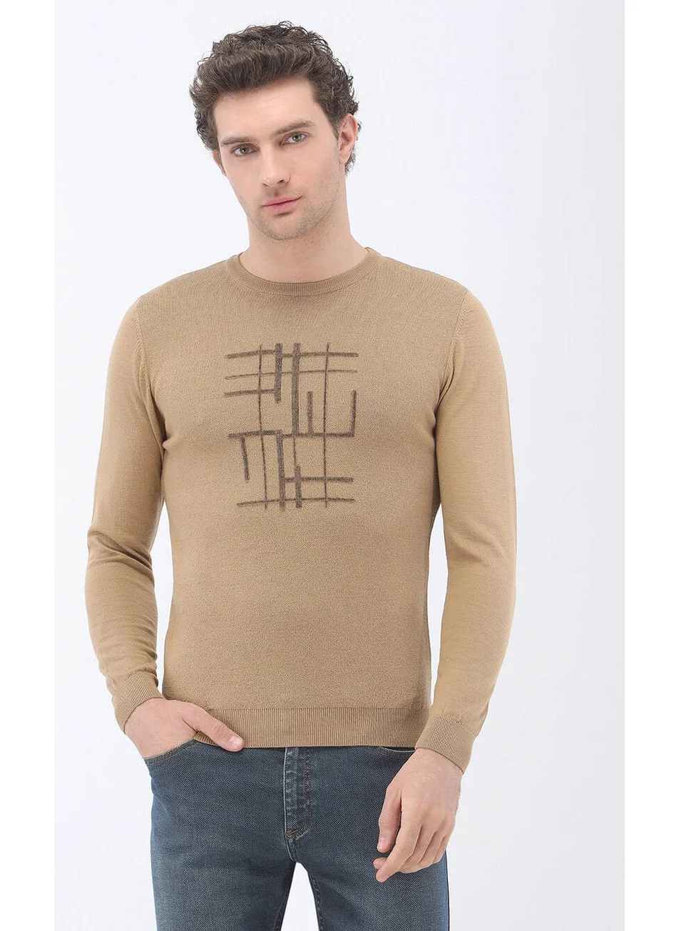 كيب Camel Hair Crew Neck Wool Blend Knitwear