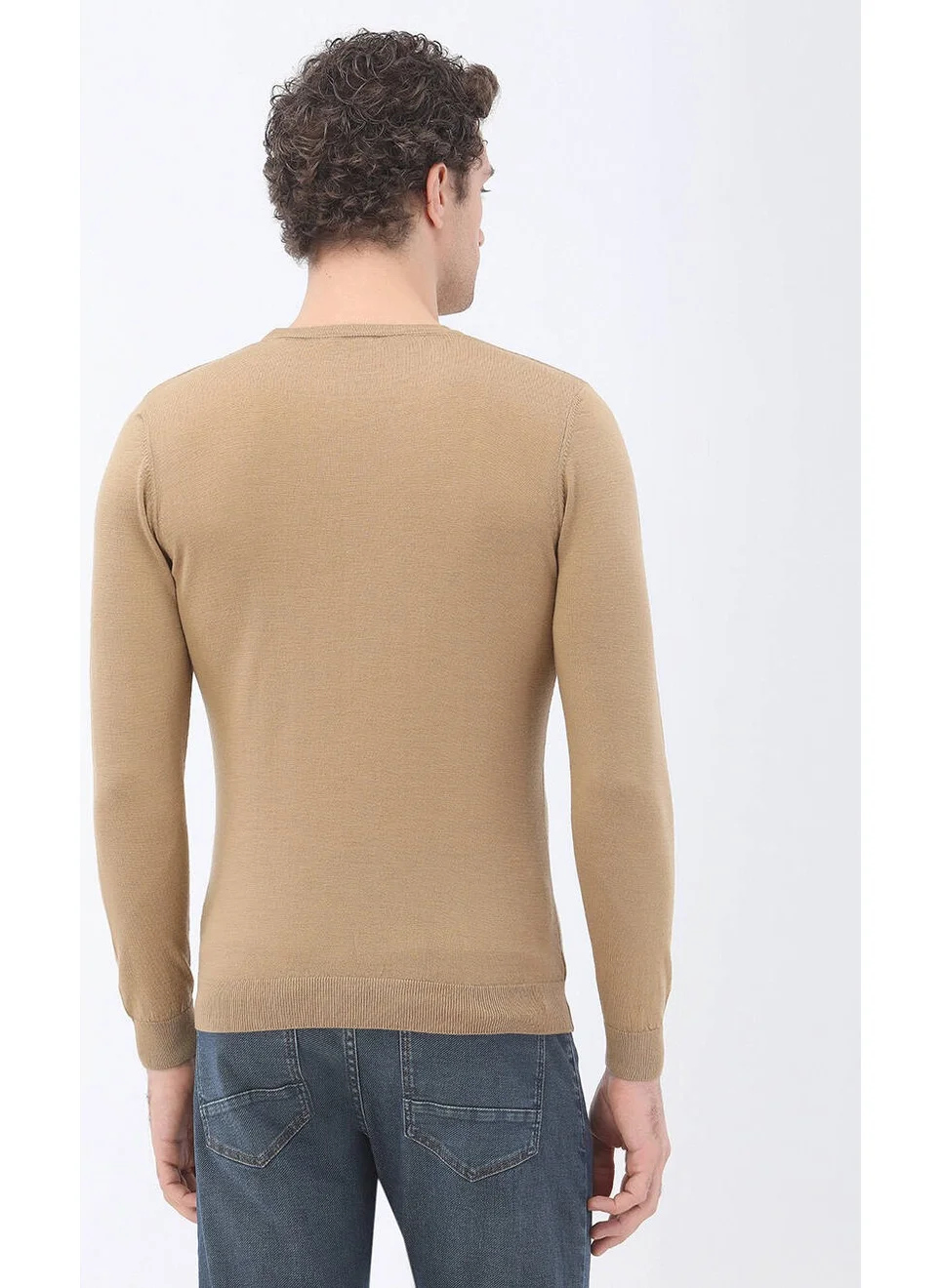 كيب Camel Hair Crew Neck Wool Blend Knitwear
