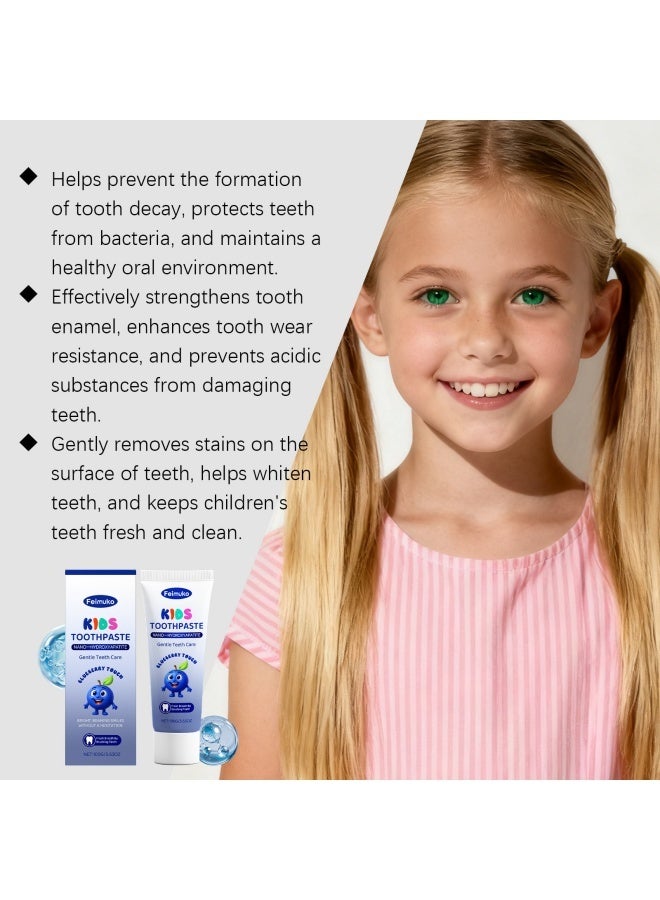 Feimuko Toddler Toothpaste, Nano Hydroxyapatite Toothpaste, Probiotics, Vitamins, Xylitol Tooth Paste Kids | Remineralizing | Natural | Plant-Based Foam - Image 5