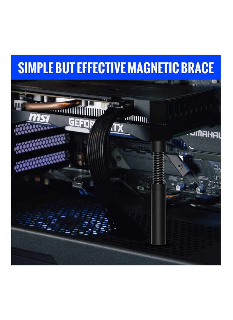 Anmi - GPU Support Bracket, Graphics Video Card Brace with Height Adjustable, Anti Sag Holder for Universal Graphics Card Sag, GPU Stand with Magnet and Rubber Pad - Image 1