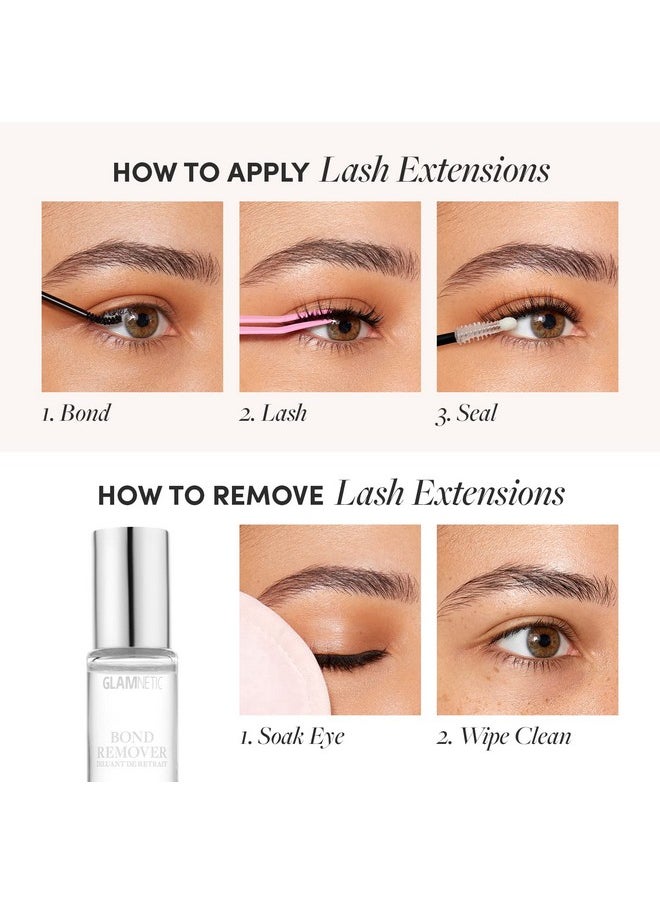 Glamnetic - Lash Extension Kit ; Glam ; Professional At Home False Eyelash Extension Kit ; Salon Quality High Volume Faux Mink Lashes - Image 1
