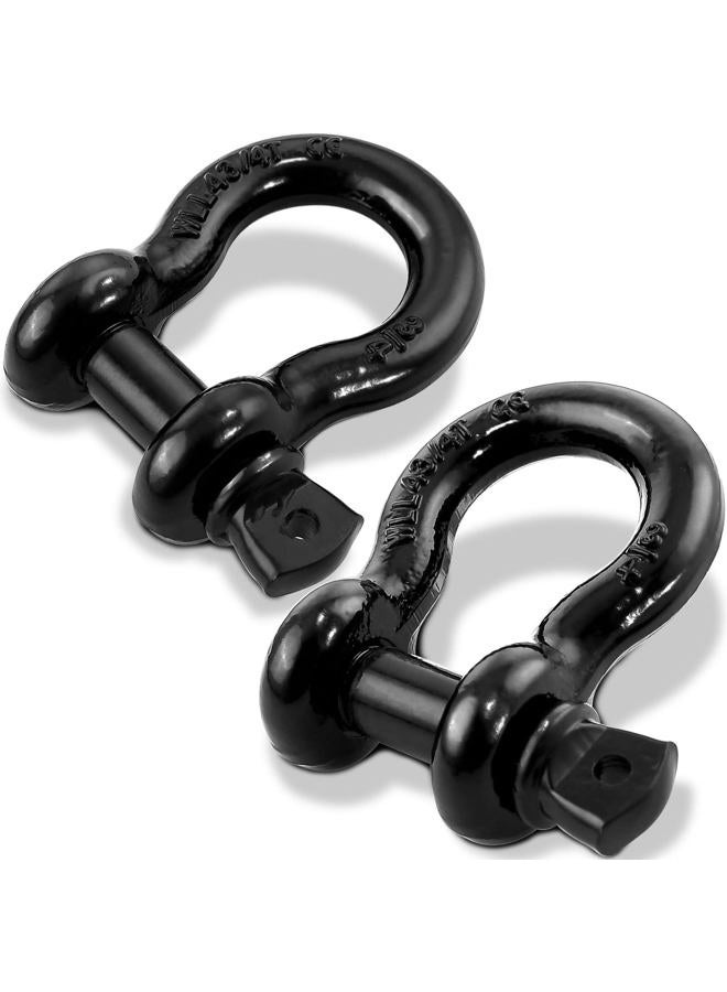 Robbor Shackles 3/4"(2 Pack) D-Ring Shackle Rugged 28.5 Ton (57,000 Lbs) Maximum Break Strength Heavy Duty Tow Shackles Perfect Shackle work with Tow Strap, Winch, Off-Road Jeep Truck Vehicle Recovery - Image 1