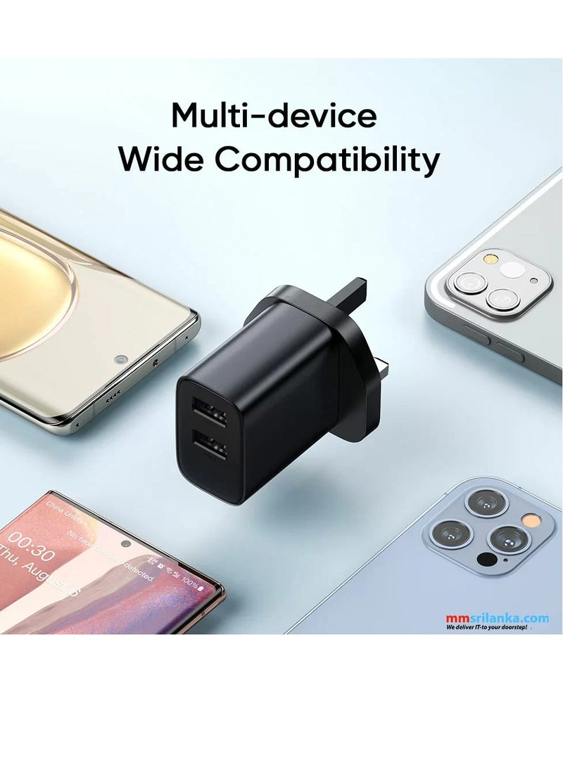 MCDODO 12W DUAL USB PORT CHARGING ADAPTER WITH USB TO MICRO CABLE CH-4793 - Image 2