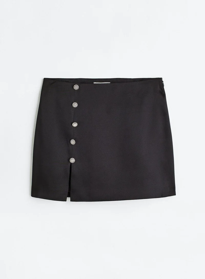 H&M Button Detail Mini Skirt