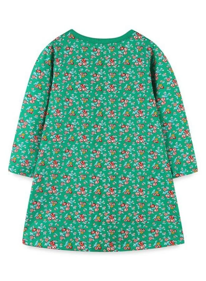 YUNIQEE Floral Bird Appliqué Dress