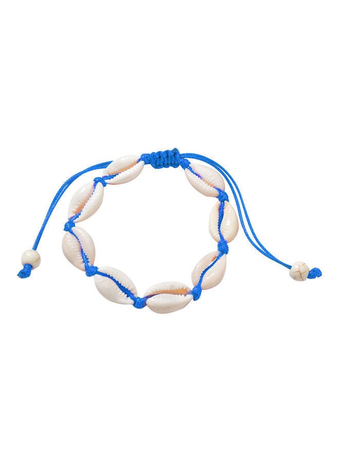 NIBEMINENT Hand Knitting Shell Charm Beaded Bracelet 