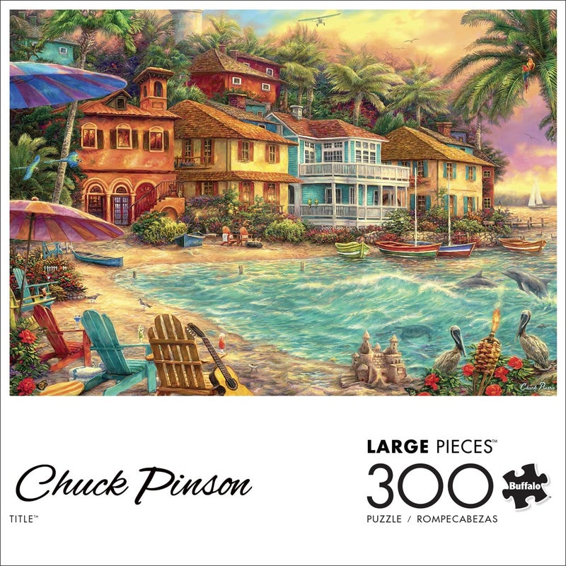 Buffalo Games - Chuck Pinson - Chuck Pinson - Island Time - 300 Piece Jigsaw Puzzle for Adults -Challenging Puzzle Perfect for Game Nights - Finished Size is 21.25 x 15.00 - Image 2