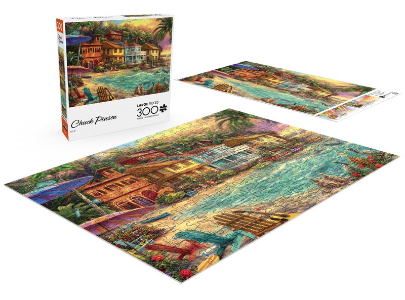 Buffalo Games - Chuck Pinson - Chuck Pinson - Island Time - 300 Piece Jigsaw Puzzle for Adults -Challenging Puzzle Perfect for Game Nights - Finished Size is 21.25 x 15.00 - Image 4