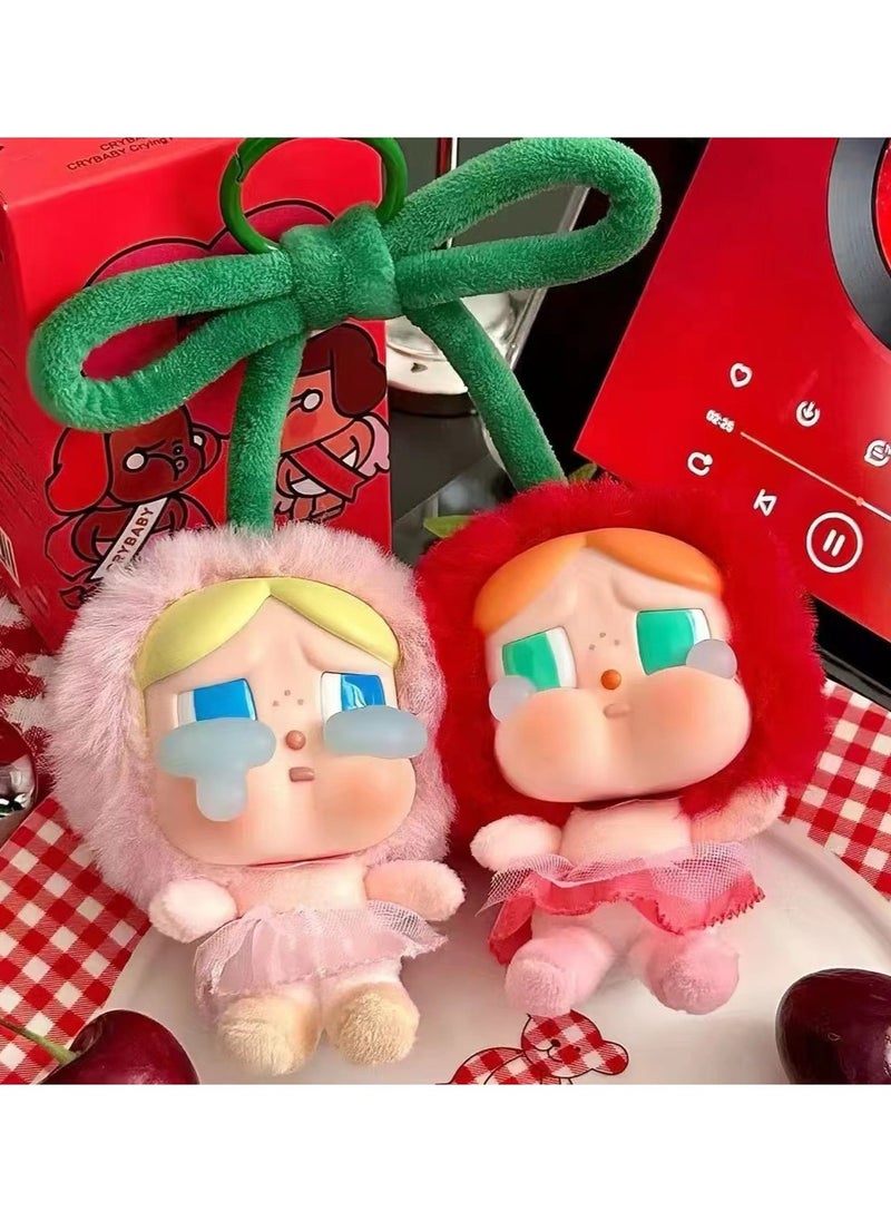 POP MART POP MART Crybaby Crying for Love Series Vinyl Plush Hanging Card (Love You Cherry Much) Collectible Figures Collectors Art Toy Toy Figures Gift 1 Piece  - Image 2