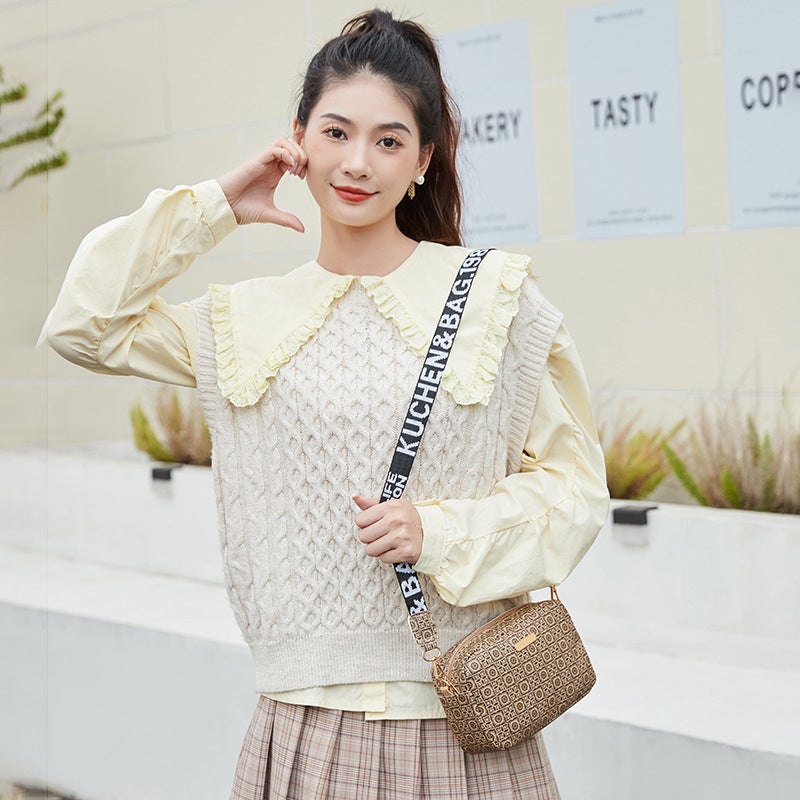 Women'S Bag Camera Bag Niche Ribbon Slung Camera Bag Casual Simple Small Square Bag Gift Bag - Image 3