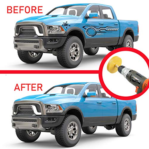 WEUPE Rubber Eraser Wheel Tool Kit - 4 inc Pad & Arbor, Power Drill Attachment for Removing Pinstripes, Adhesives, Stickers, Vinyl Decal Remover for Cars, Boats, RVs and Trucks - Image 4