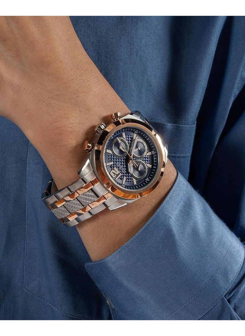 GUESS - Mens Two Tone Blue Multi-function Watch - GW0714G3 - Image 1