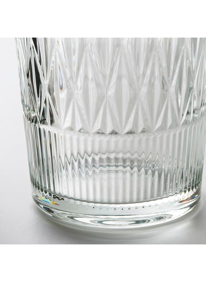 Zaboon Vase, Clear Glass/Patterned, 22 Cm - Image 5
